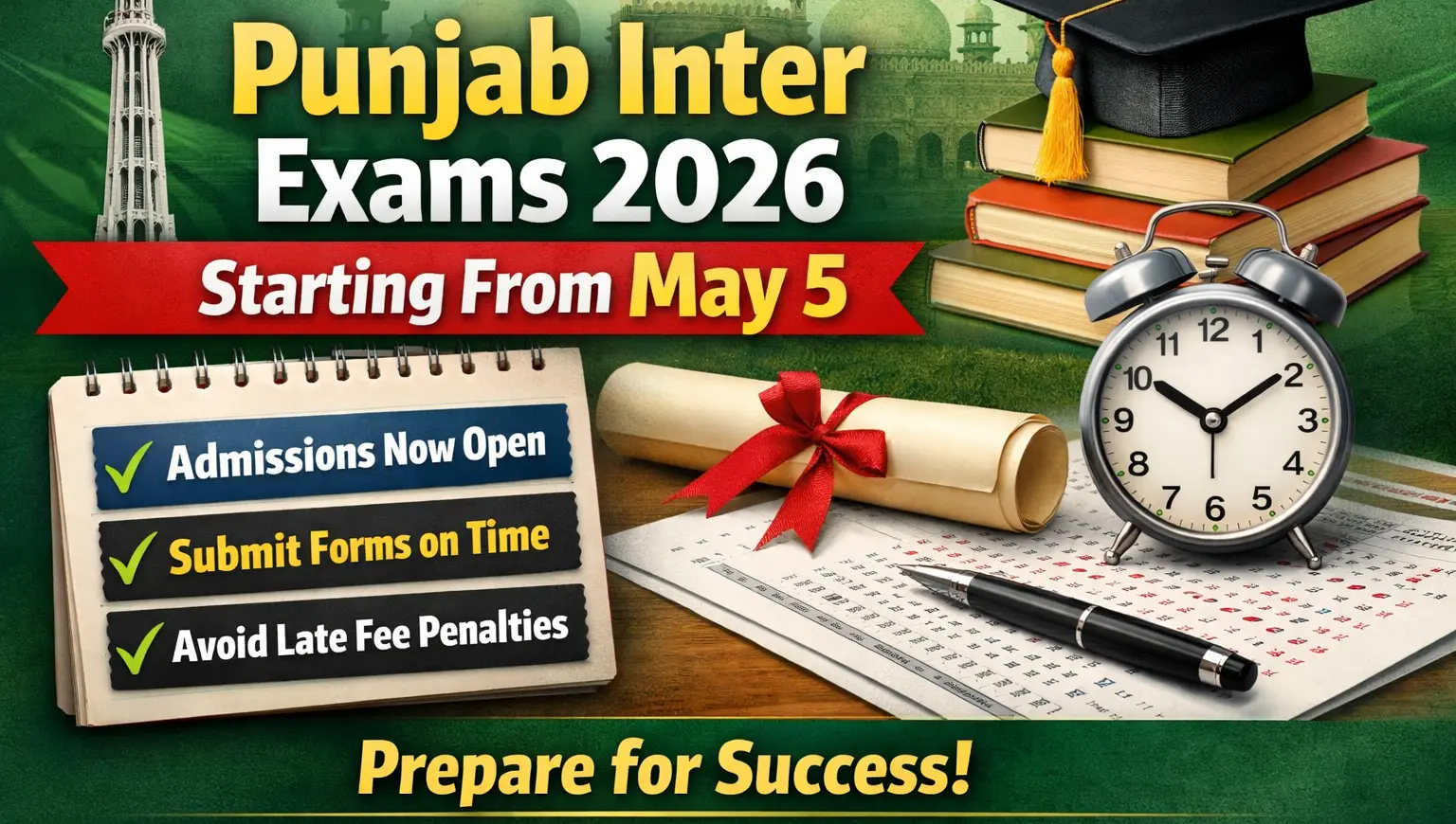 Punjab Boards Confirm Date for Inter Annual Exams 2026
